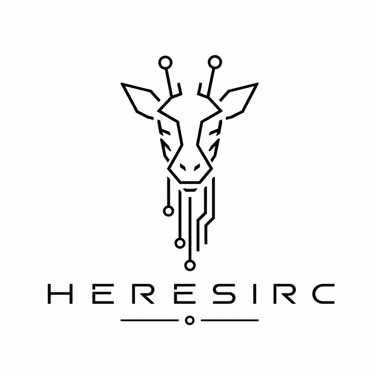Logo de HERESIRC: jirafa tecnológica